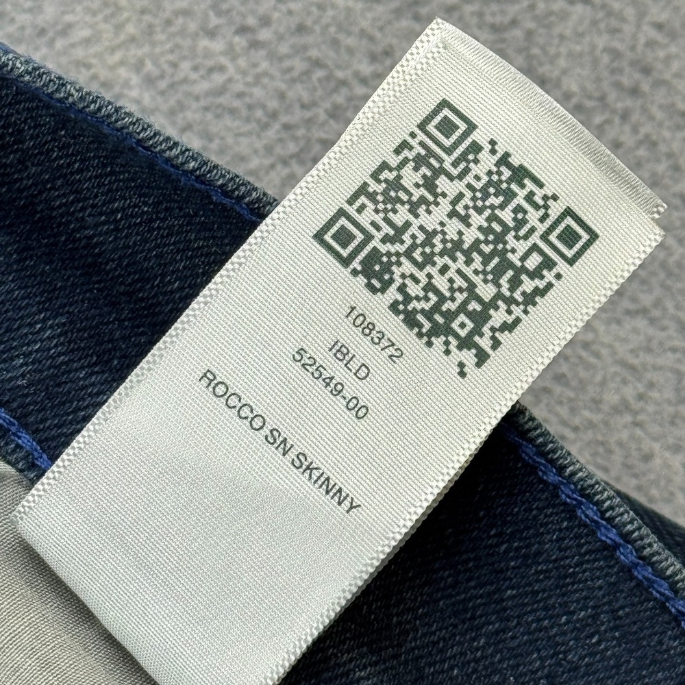 True Religion Jeans Mens 33 Blue Rocco Relaxed Skinny Denim Dark Wash Stretch - Picture 9 of 15